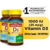 Nature Made Vitamin D3 1000 IU (25 mcg) Softgels;  200 Count;  Twin Pack