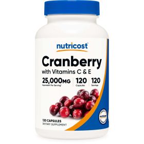 Nutricost Cranberry Extract 25,000mg, 120 Capsules, Supplement